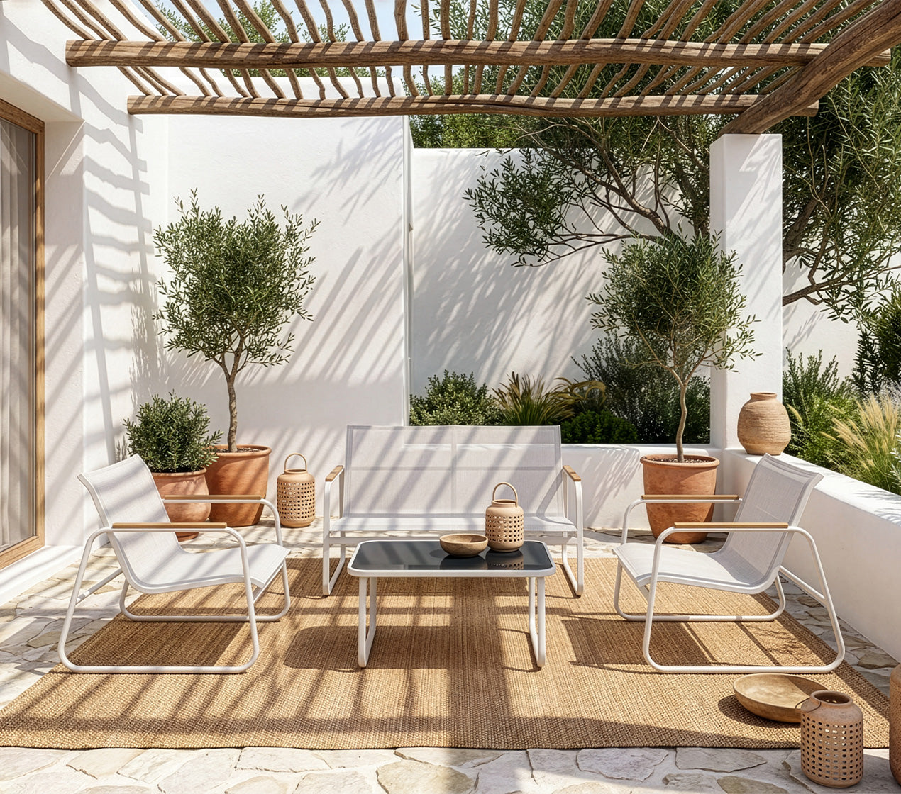 Conj. Jardim 4 Lugares TANARO WOOD