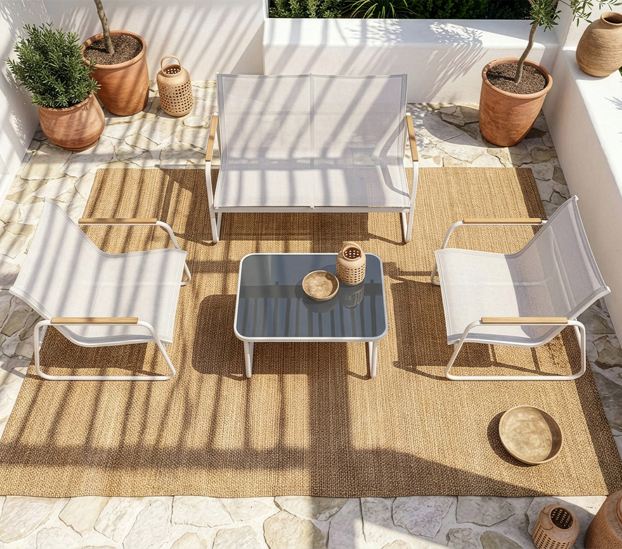 Conj. Jardim 4 Lugares TANARO WOOD