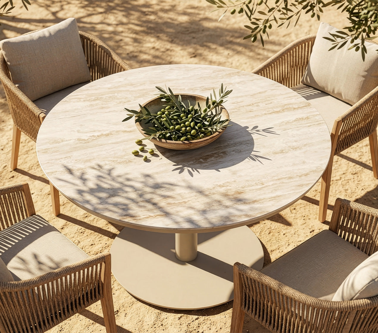 Mesa 4 Lugares Ø140x75,5cm BALONNE