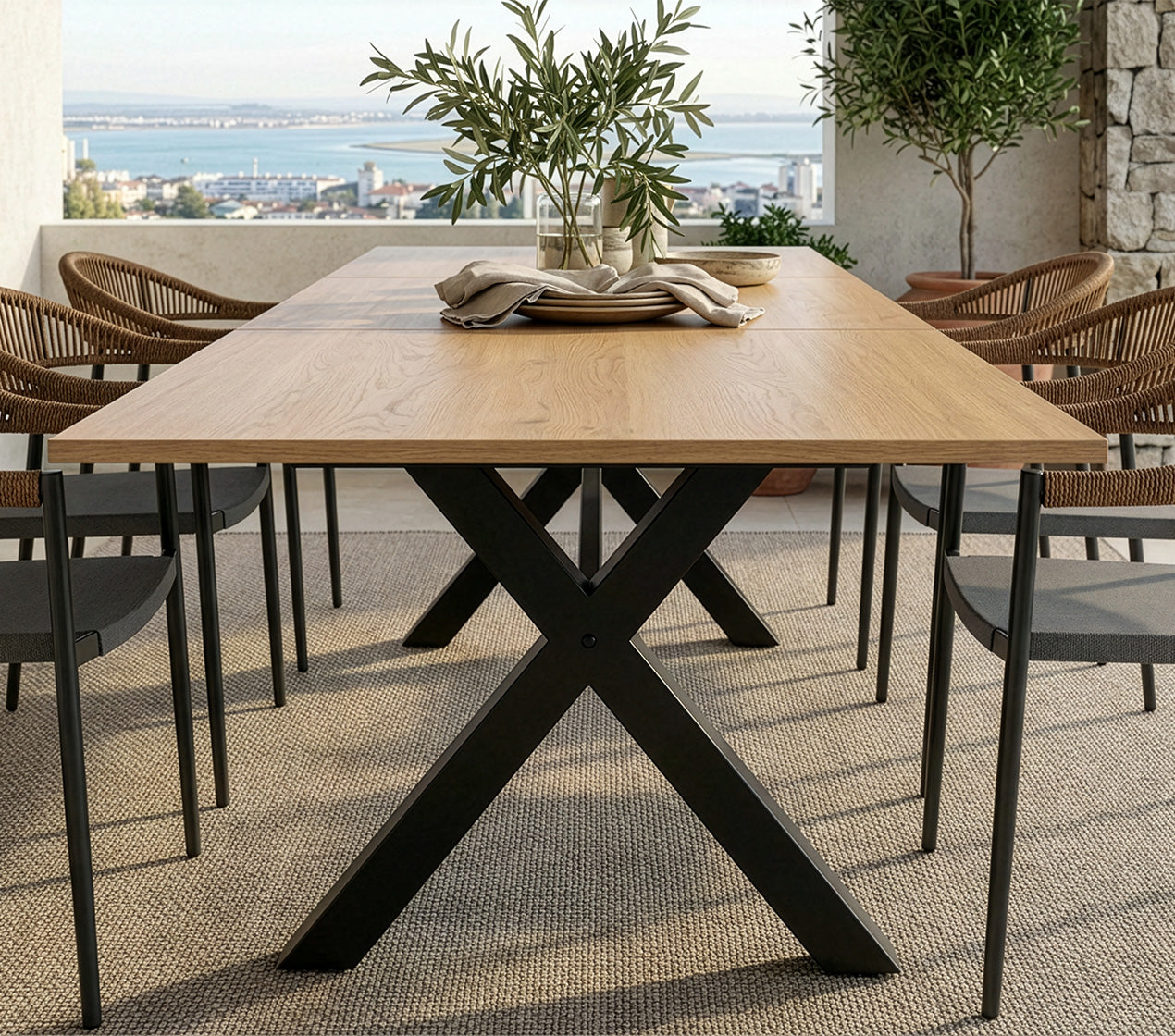 Mesa Extensível 200-300x10x77,5cm BAÇA