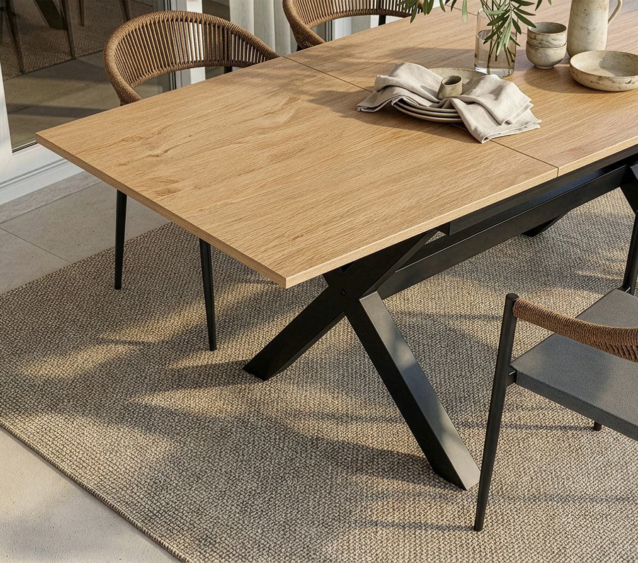 Mesa Extensível 200-300x10x77,5cm BAÇA