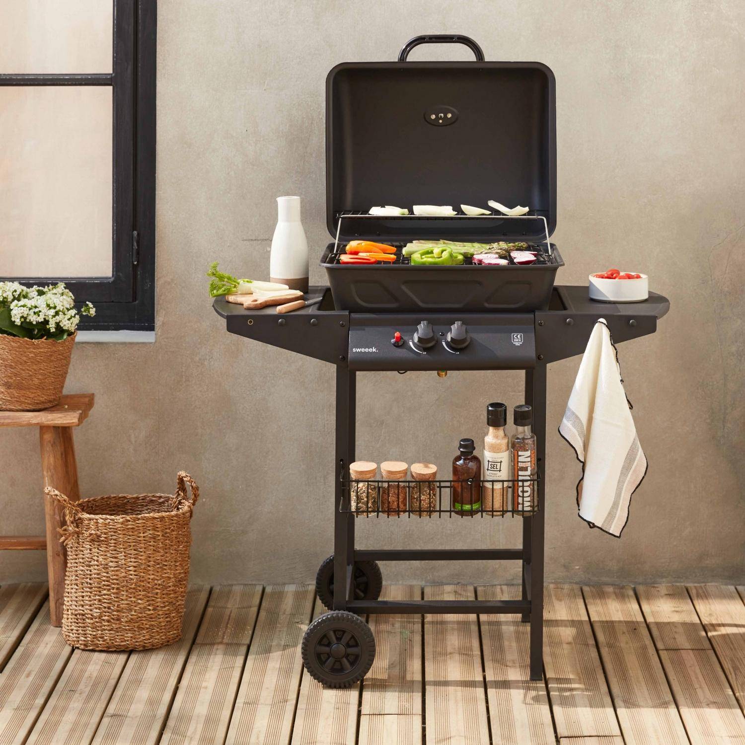 Barbecue a gás de 2 queimadores