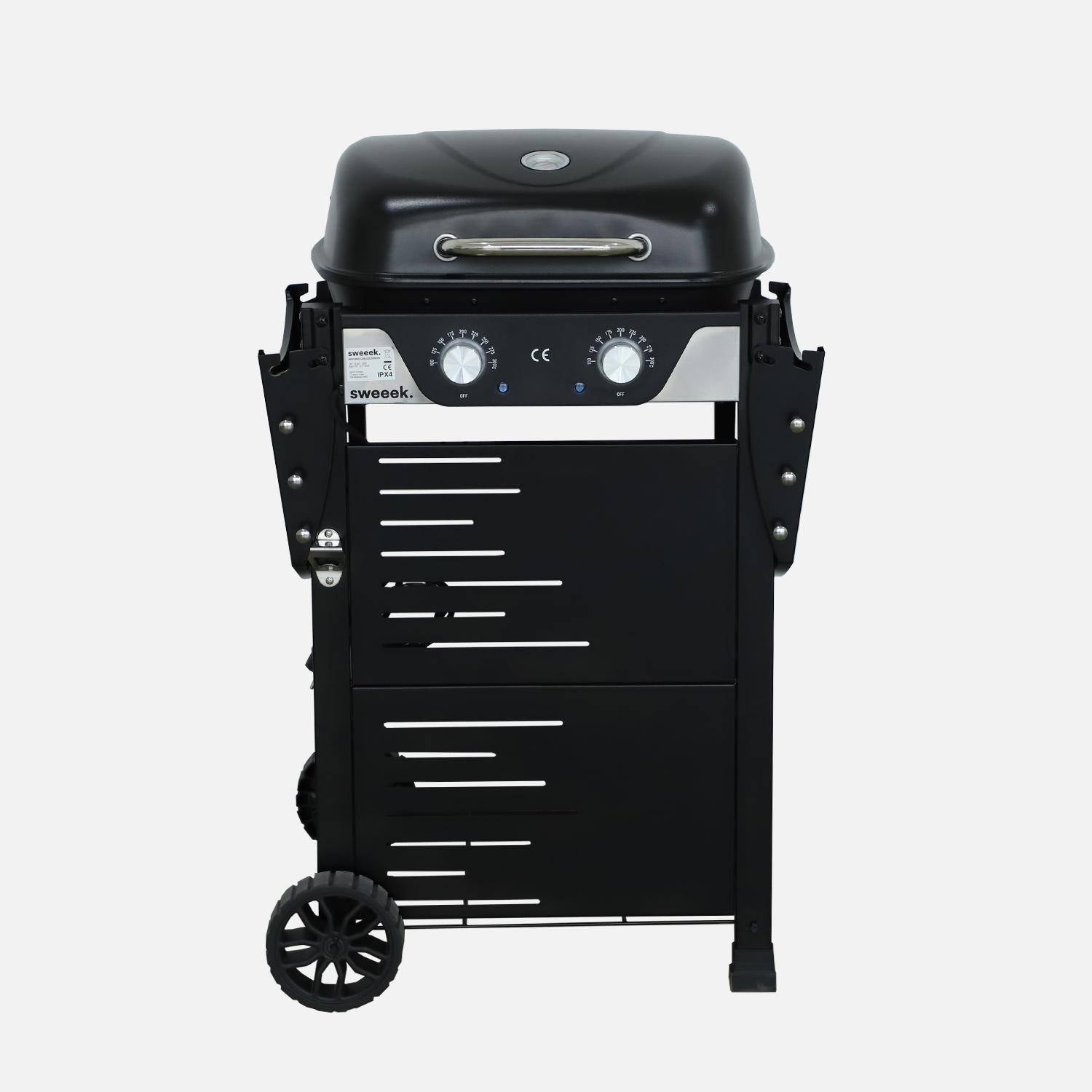 Churrasqueira elétrica 2 queimadores, aço esmaltado de 2300W