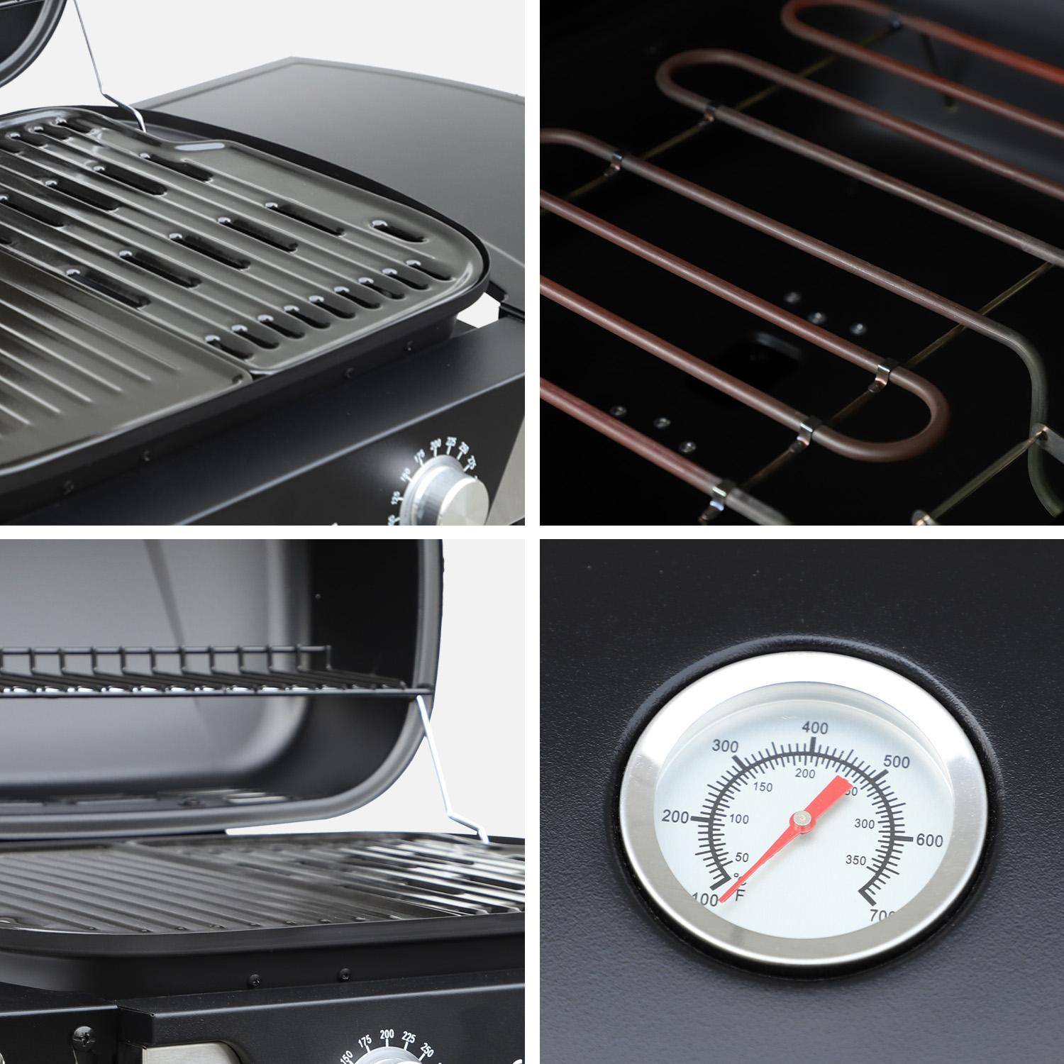 Churrasqueira elétrica 2 queimadores, aço esmaltado de 2300W