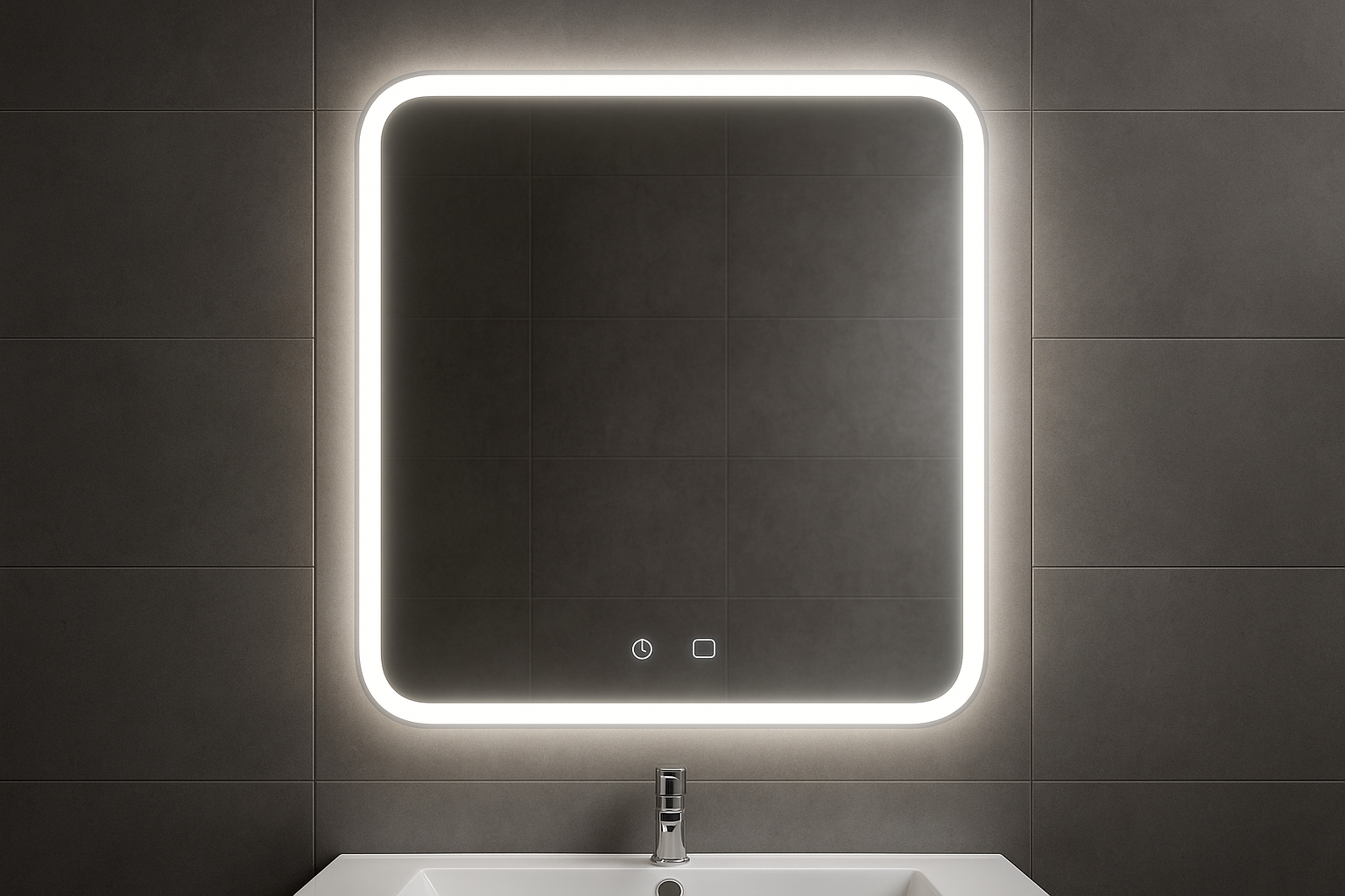 Espelho de Banheiro com LED 60 x 80 cm - Iluminação com toque moderno