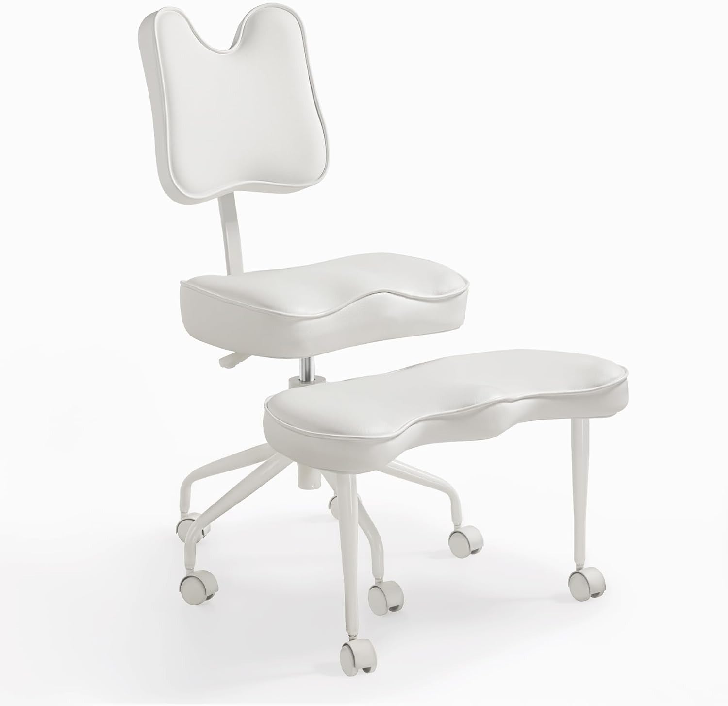 Cadeira ergonômica com pernas cruzadas para o escritório em casa