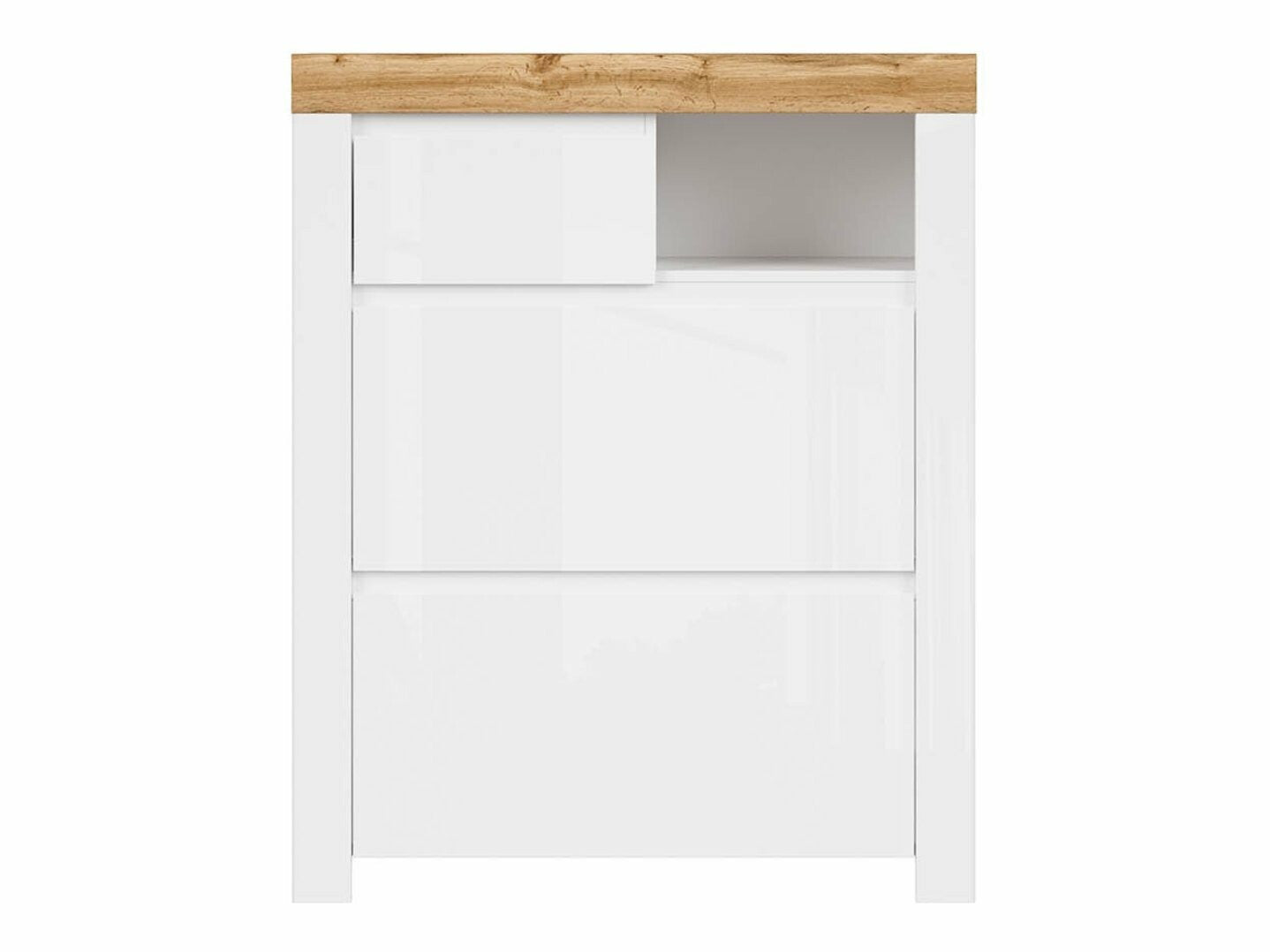 Sapateira Sonsoru 119 (Branco + Branco brilhante + Carvalho wotan)