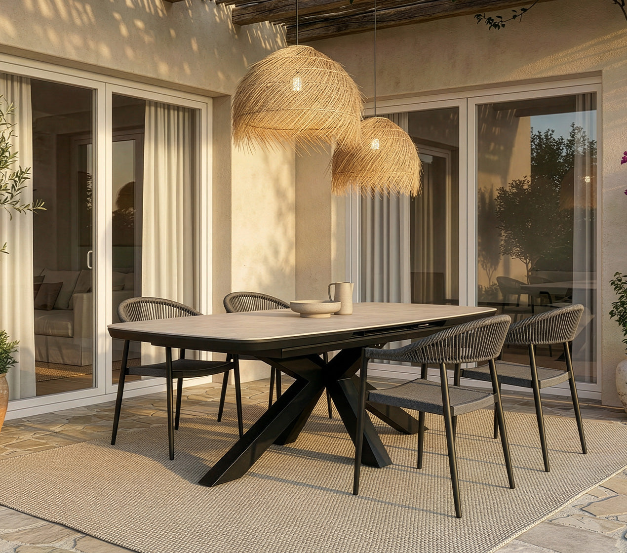 Mesa Extensível 4-6 Lugares 180-220x76cm ARCÃO