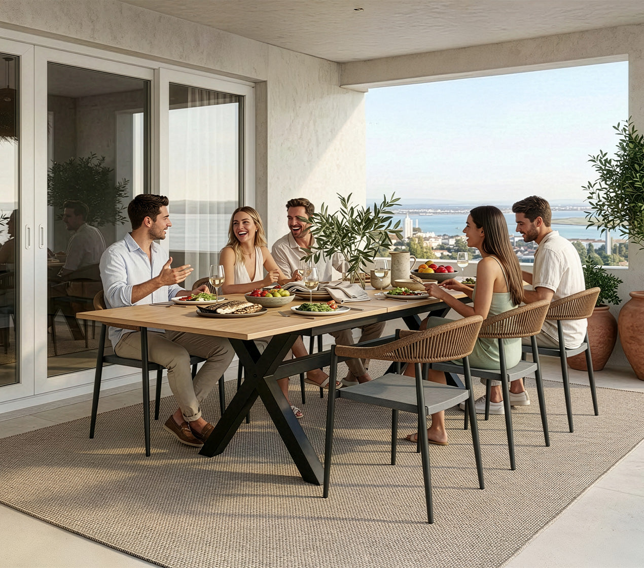 Mesa Extensível 200-300x10x77,5cm BAÇA