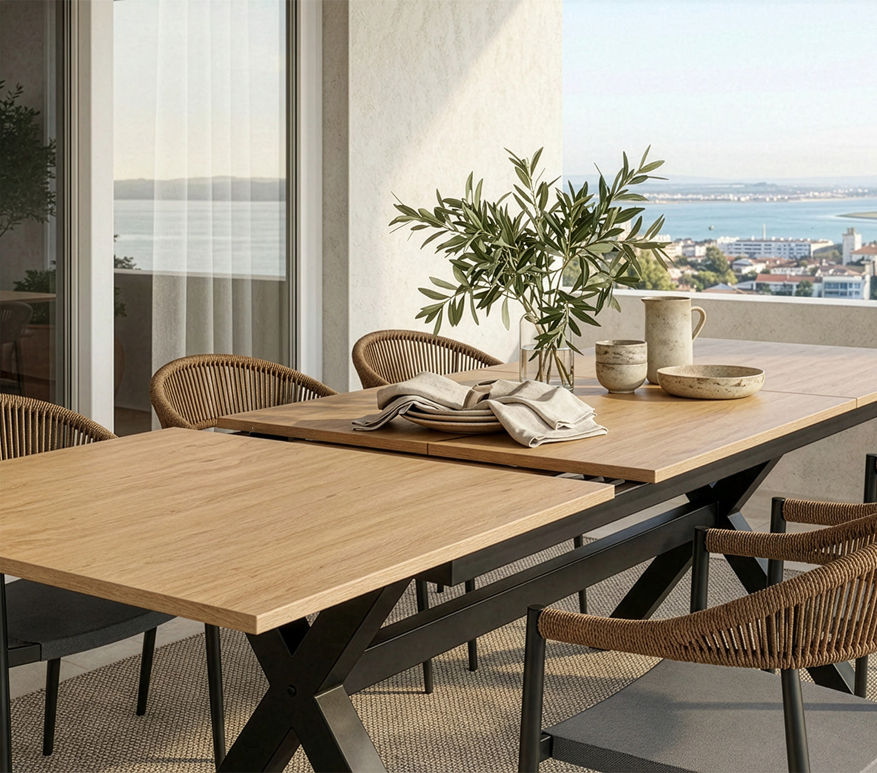 Mesa Extensível 200-300x10x77,5cm BAÇA