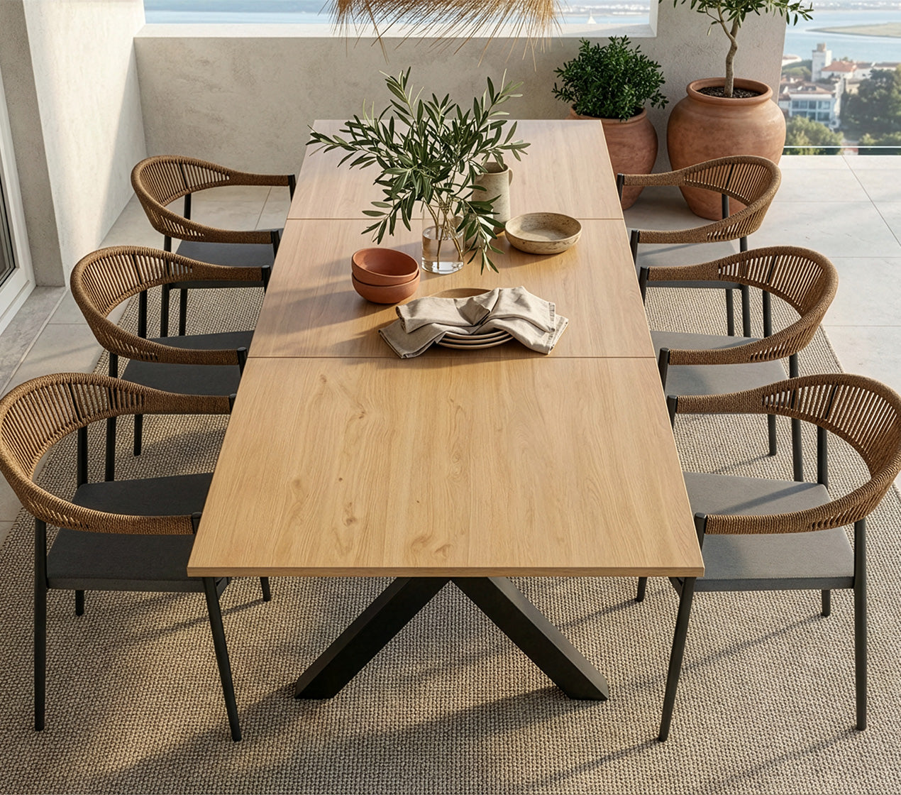 Mesa Extensível 200-300x10x77,5cm BAÇA