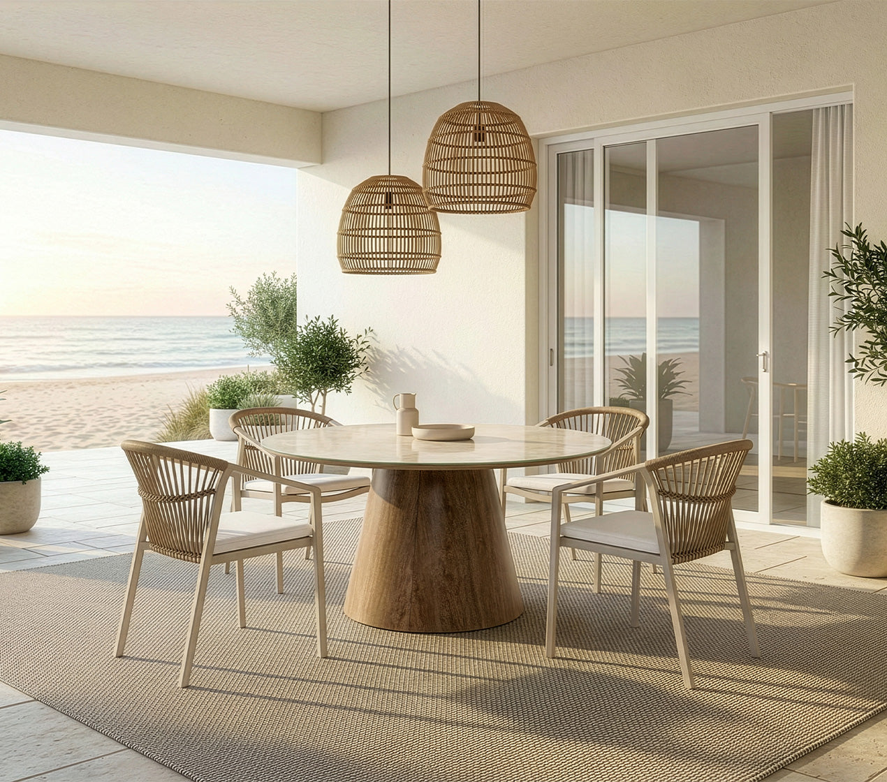 MESA 4 Lugares Ø140x75cm ESK