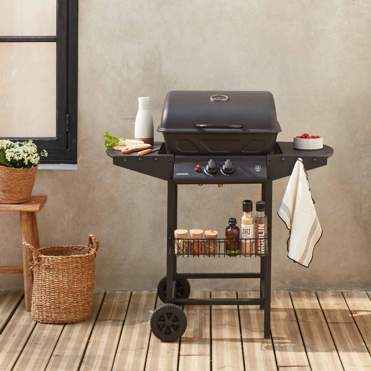 Barbecue a gás de 2 queimadores