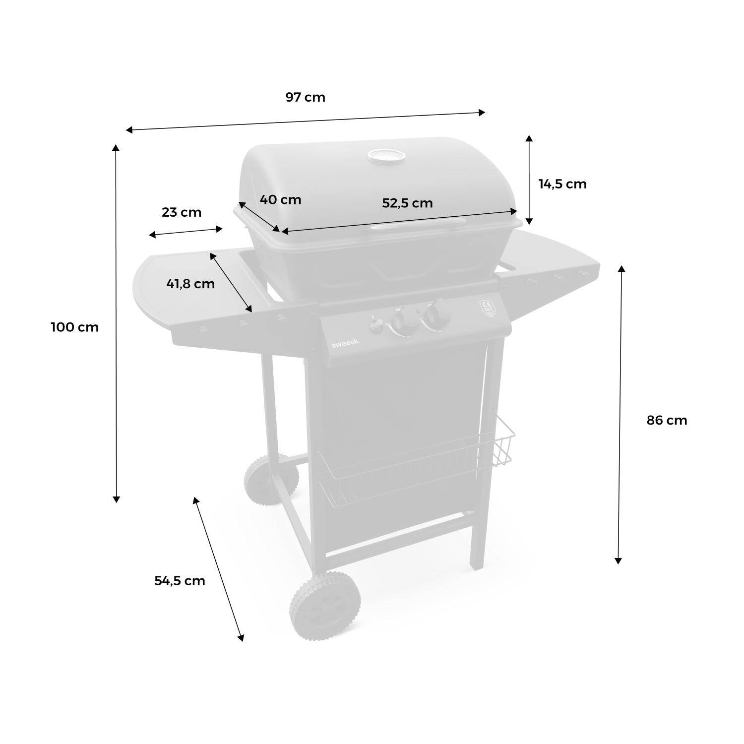 Barbecue a gás de 2 queimadores