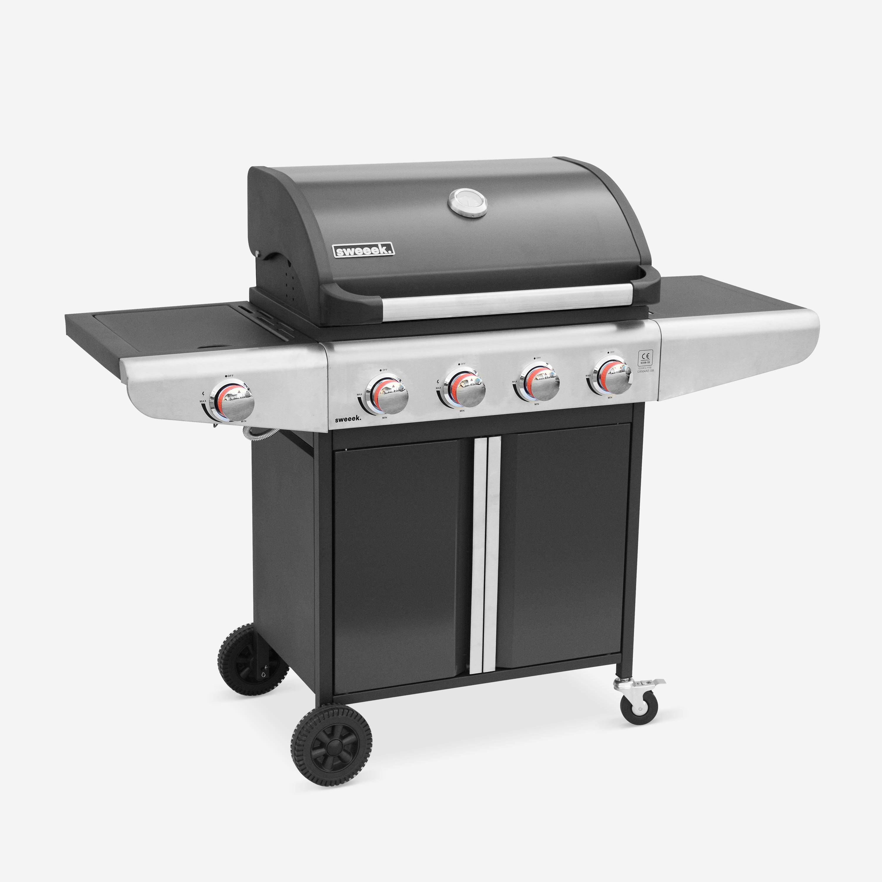 Barbecue a gás de 5 queimadores com 1 fogo lateral