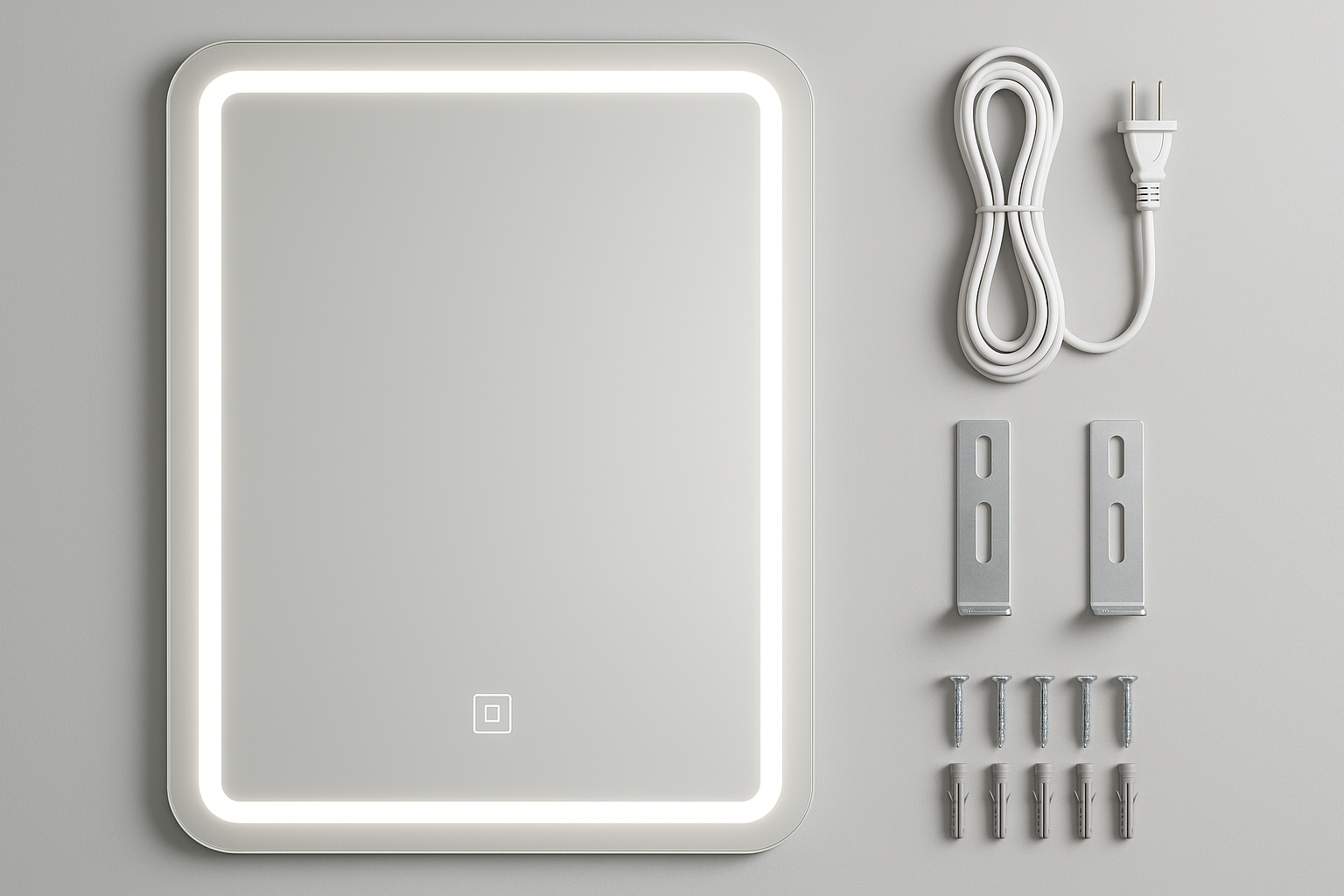 Espelho de Banheiro com LED 60 x 80 cm - Iluminação com toque moderno