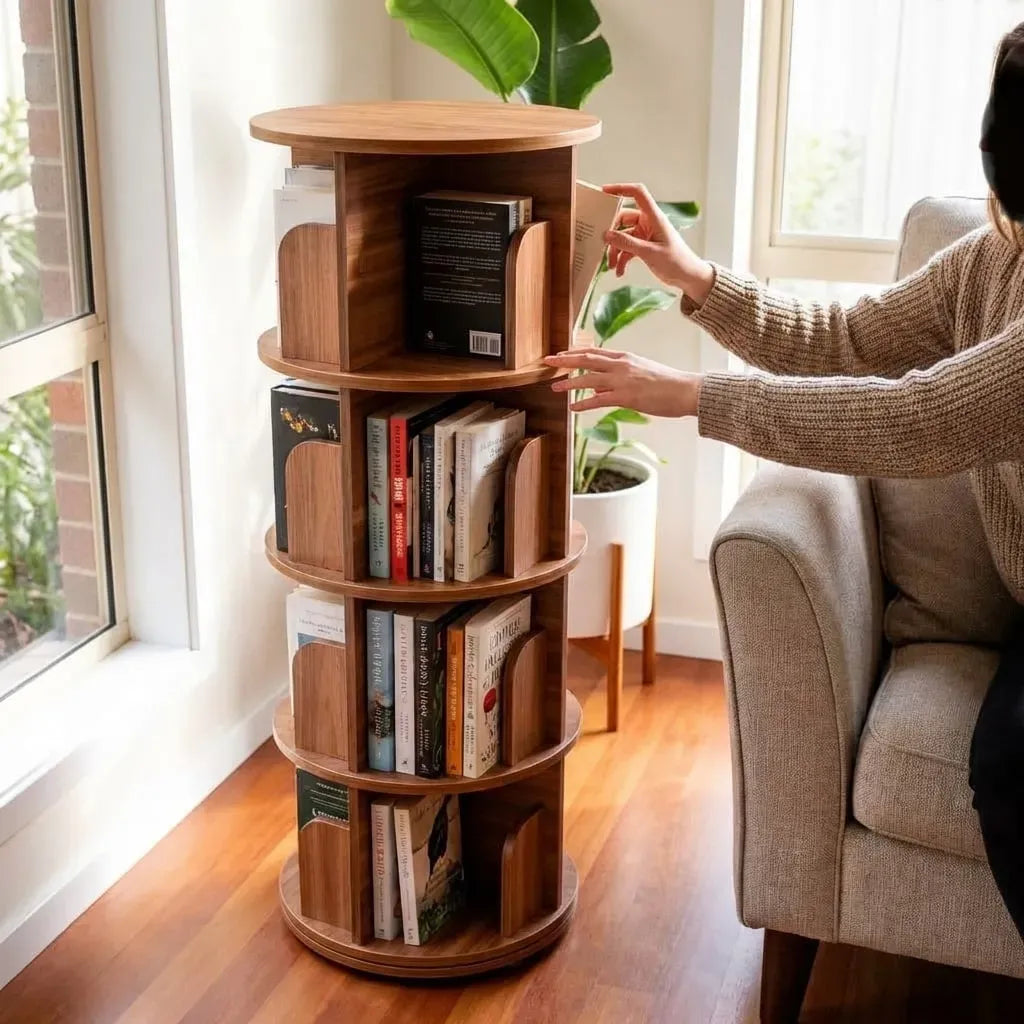 Prateleira Giratória 360° para Livros